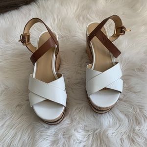 White MK sandals